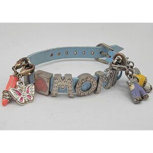 MOM Watchband Style Crystal Heart Lipstick Purse‎ Charms Bracelet